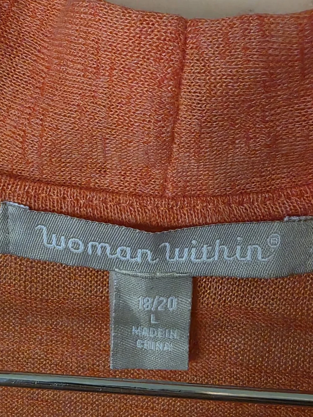 Woman Within Coral Open-Front Sleeveless Long Vest